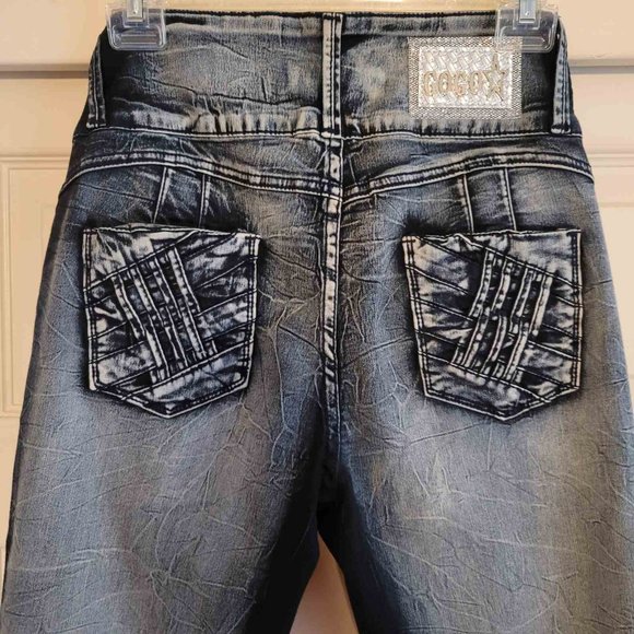 Gogo Star Skinny Jeans But Lift Black Gray Acid Wash Size 15 NWT - Picture 8 of 14